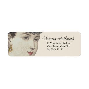 Étiquette Détail victorien de plat de mode - belle Madame