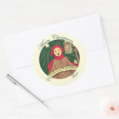 Étiquette d'étiquette cadeau de Noël Caroler (Enveloppe)