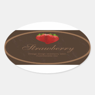 Étiquette d'étiquette de fraise