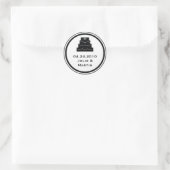Étiquette d'étiquette de mariage de gâteau de fête (Sac)