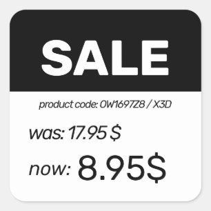 Étiquette d'étiquette de prix de remise