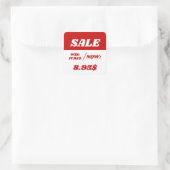 Étiquette d'étiquette de prix de remise (Sac)