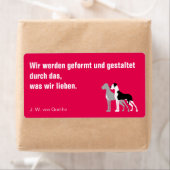 Étiquette Deutsche Dogge Briefaufkleber (En situation)