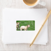 Étiquette Deux agneaux (En situation)