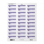 Étiquette Deux Asters violets sauvent la date (Feuille entière)