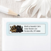 Étiquette Deux Cairn Terriers (En situation)