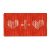 Étiquette Deux coeurs nus (Devant)