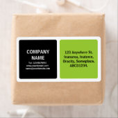 Étiquette Deux couleurs - noir et martien vert (En situation)