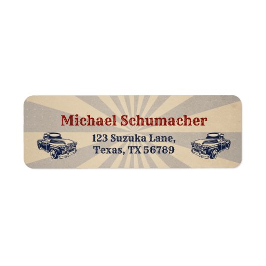 Étiquette Deux Fast Deuxième Anniversaire Thème Voiture Boy (Devant)