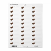 Étiquette Deux pinecones (Feuille entière)