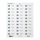 Étiquette Deux pingouins mignons | Mariage romantique (Feuille entière)
