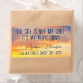 Étiquette Devis Ciel Texte Personnalisé (En situation)