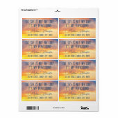 Étiquette Devis Ciel Texte Personnalisé (Feuille entière)