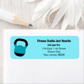 Étiquette Devis de studio de forme de kettlebell d'adresse d (En situation)