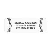 Étiquette d'expéditeur de baseball tendance  (Devant)