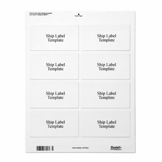 Étiquette d'expédition (Feuille entière)