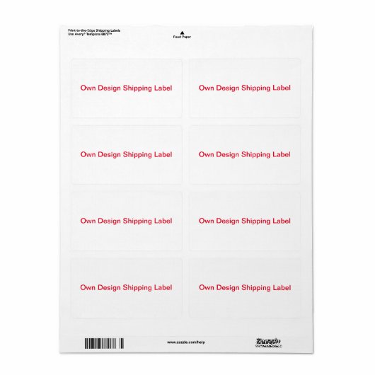 Étiquette d'expédition (Feuille entière)