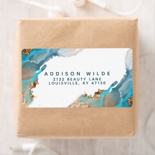 Étiquette d'expédition à l'encre liquide d'art mod (En situation)