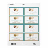 Étiquette d'expédition Abeille et Rayon de Miel (Feuille entière)