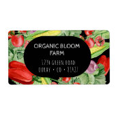 Étiquette d'expédition aquarelle pour ferme de lég (Devant)