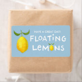 Étiquette d'expédition aux citrons flottants (En situation)