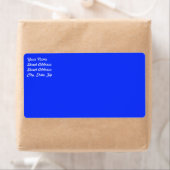 Étiquette d'expédition bleu clair (En situation)