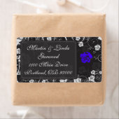 Étiquette d'expédition bleu de crépuscule (En situation)