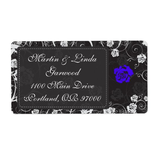 Étiquette d'expédition bleu de crépuscule (Devant)