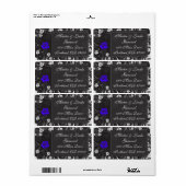 Étiquette d'expédition bleu de crépuscule v2 (Feuille entière)