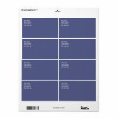 Étiquette d'expédition bleu pays (Feuille entière)