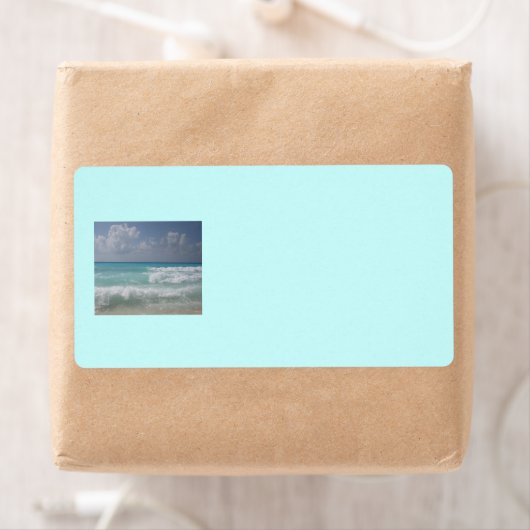 Étiquette d'expédition Cancun Waves (En situation)