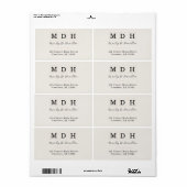 Étiquette d'expédition commerciale minimaliste élé (Feuille entière)
