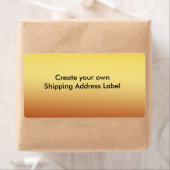 Étiquette d'expédition d'adresse Gold (En situation)