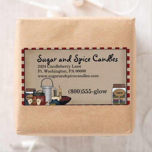 Étiquette d'expédition de canne et d'odeurs de pay (En situation)