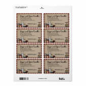 Étiquette d'expédition de canne et d'odeurs de pay (Feuille entière)