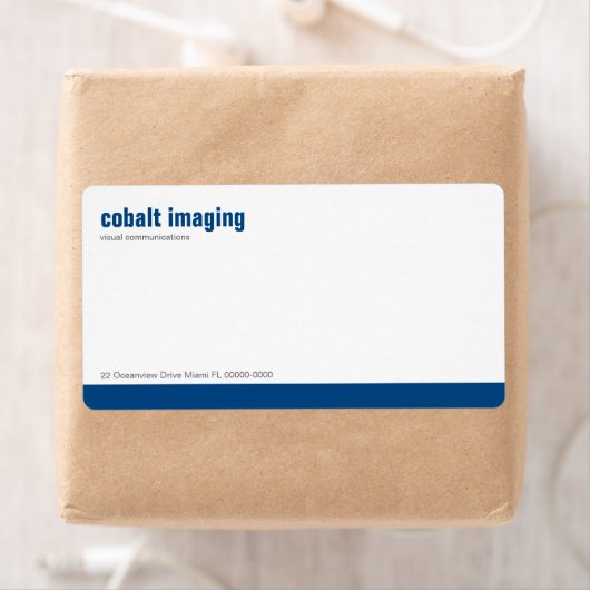 Étiquette d'expédition de cobalt du panneau de réf (En situation)