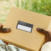 Étiquette d'expédition de commerce noir basée sur 