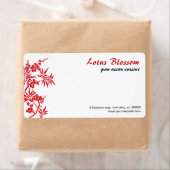 Étiquette d'expédition de fleurs asiatiques (En situation)