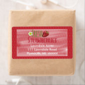 Étiquette d'expédition de fraises (En situation)