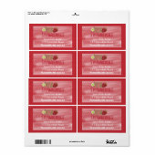 Étiquette d'expédition de fraises (Feuille entière)