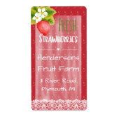 Étiquette d'expédition de fraises (Devant)