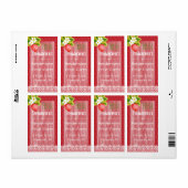 Étiquette d'expédition de fraises (Feuille entière)