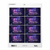 étiquette d'expédition de galaxie (Feuille entière)