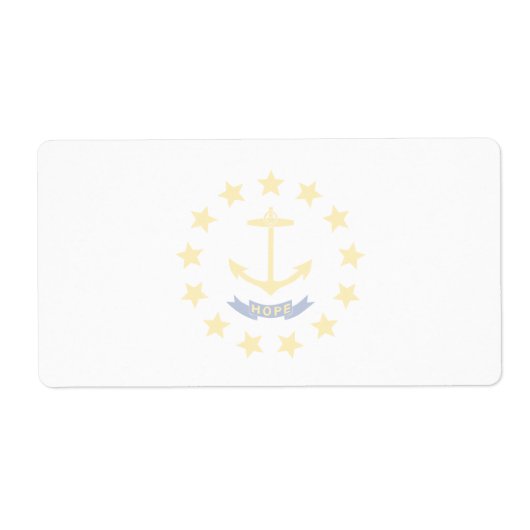 Étiquette d'expédition de l'île Rhode (Devant)