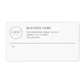 Étiquette d'expédition de logo d'entreprise minima (Devant)