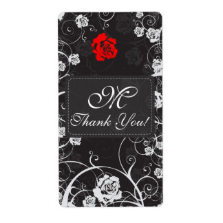 Étiquette d'expédition de Merci de monogramme de