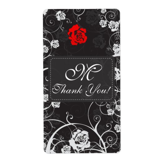 Étiquette d'expédition de Merci de monogramme de (Devant)