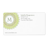 Étiquette d'expédition de monogramme ornemental (Devant)