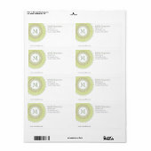 Étiquette d'expédition de monogramme ornemental (Feuille entière)