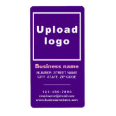 Étiquette d'expédition de portrait violet de la ma (Devant)